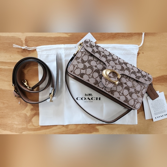 Coach Tabby 26 Signature Jacquard Crystal - Picture 2 of 16